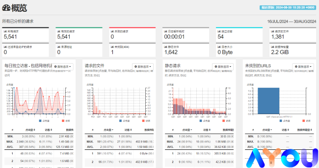 1panel中如何统计网站流量信息【goaccess for Docker快速实现方案】